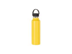 600ml/20oz Powder Coated Stainless Steel Bottle (Yellow)
