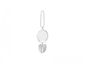 Sublimation Angel wings Car Hanger Ornament (Two-Side Printable, Silver)