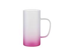 Taza de Cristal 22oz/650ml (Escarchado, Degradado Rosa)