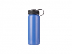 Sublimation 18oz/550ml Stainless Steel Flask w/ Portable Lid (Blue)