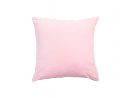 Sublimation Blanks Pillow Cover(Plush, Pink W/ White)