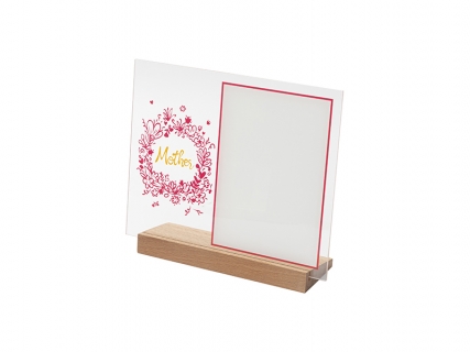 Sublimation Blanks Retangular Glass Photo Frame w/ White Patch (MOM, 20*25cm)