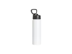 Garrafa de Água Inox 30oz/900ml com Canudo e Tampa Preta (Branco, uma capa)Quantidade mínima 2000uds