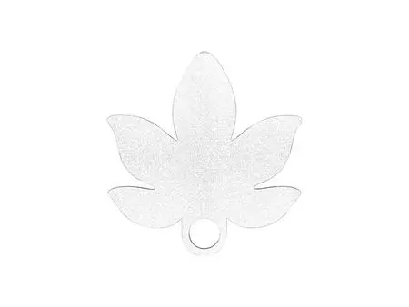 Sublimation Blanks HB Glitter Name Tag for 40oz Stanley Tumbler (7.9*8.2*0.3cm,Maple Leaf Shape)