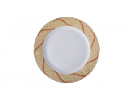 Sublimation 10&quot; Plate w/ Golden Pattern