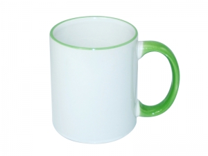 Sublimation 11oz Rim Handle Mug - Light Green