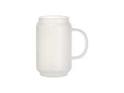 Caneca de Vidro fosco em Forma de Lata 13oz/400ml com asa