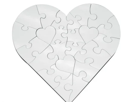 Heart Sublimation Puzzle - motivatebox