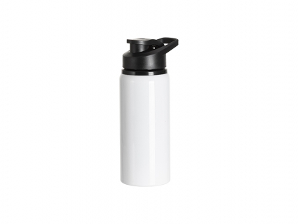 Sublimation Blanks 20oz/600ml White Aluminium Bottle w/ Black Portable Flip Lid