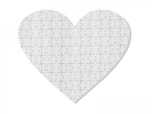 75 Pieces Sublimation Heart Fabric Puzzle