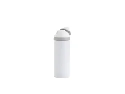 24oz/720ml Stainless Steel Travel Tumbler with Portable Lid(White)
