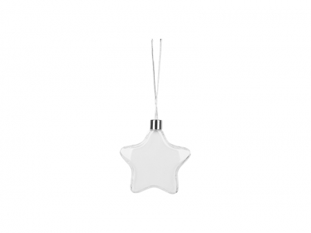 Sublimation Hanging Plastic Ornament (Star, 9*9.5cm)