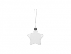 Sublimation Hanging Plastic Ornament (Star, 9*9.5cm)
