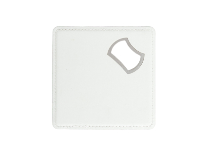 Sublimation PU Bottle Opener Square Coaster (9.8*9.8cm,double-sided printing)