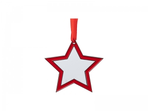 3” Sublimation Blank Star Metal Ornament