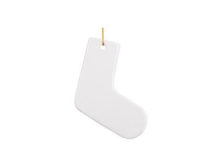 Sublimation 3&quot; Stocking Ceramic Ornament