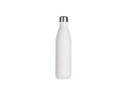 25oz/750ml Powder Coated Stainless Steel Cola Bottle (White)