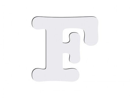Letras HB Sublimación -F (10*10cm)