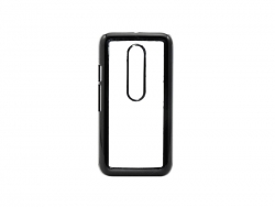 Carcasa Motorola MOTO G4 PLAY con inserción (Plástico,Negro)