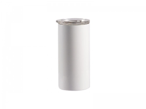 12oz/350ml Sublimation Skinny Stainless Steel Lowball Tumbler (White)