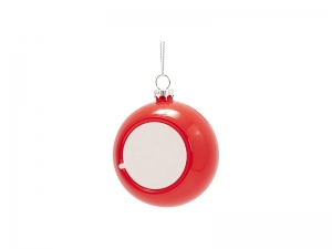 7.8cm Plastic Christmas Ball Ornament (Glossy Red)
