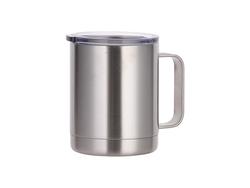 Taza Acero Inoxidable 10oz/300ml con tapa antifuga (Plateado)Cantidad mínima:500pcs