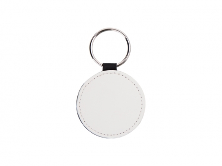 Sublimation PU Leather Key Chain (Round)