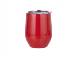 Sublimation 12oz Stainless Steel Stemless Wine Cup (Red)