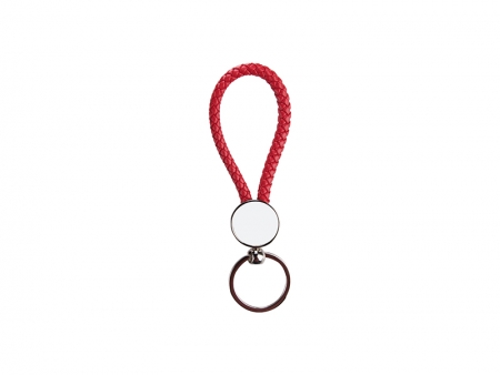 Sublimation Round Braided Keyring (Red)