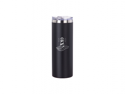 20oz/600ml Powder Coated Stainless Steel Mug(Black)