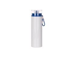 Botella Aluminio Sublimación Blanca 28oz 850ml con Tapa azul