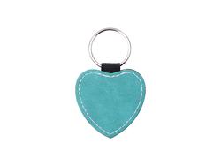 Llavero Cuero PU(Verde, Corazón)