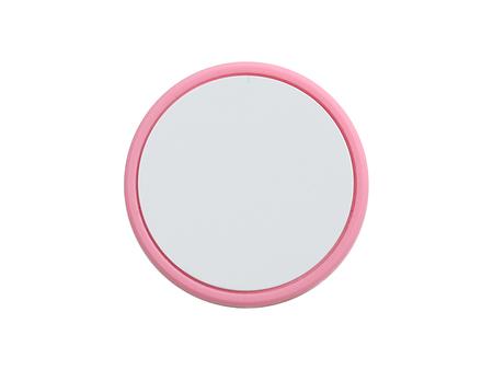 Tapa de pajita de silicona con inserto (Rosado, Redonda)