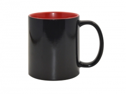 Sublimation 11oz Black Magic Mug (Inner Red)