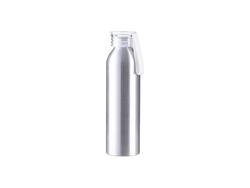 Garrafa Sport Slim Alumínio Prateada 22oz/650ml com Tampa transparente