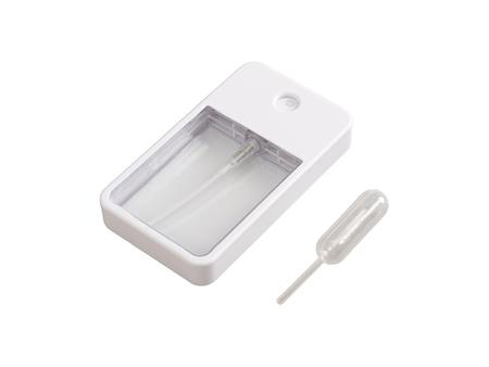 Dispensador de perfume de plástico de 30 ml (blanco, 10 * 5,8 * 1,5 cm)