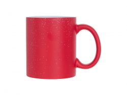 Taza mágica 11oz (Cielo estrellado rojo, Mate)