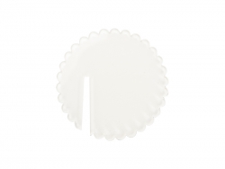 Sublimation Blanks Acrylic Drink Tags (φ5*0.4cm,Wavy Shape)