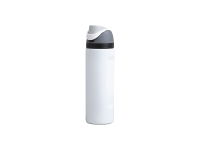 Engrave 24oz/700ml Powder Coated Stainless Steel Water Bottle with Flip One Touch Portable Lid