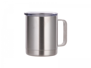 Engraving Blanks 10oz/300ml Stainless Steel Mug with Sliding lid (Silver)