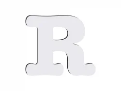 Letras HB Sublimación -R (10*10cm)