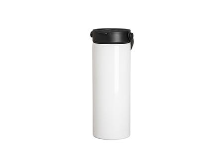 Vaso de acero inoxidable de 30 oz/900 ml con tapa de pajita portátil (blanco)