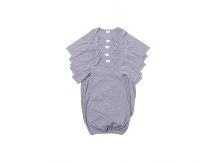 Sublimation Blanks Baby Long Sleeve Nightdress(Gray)