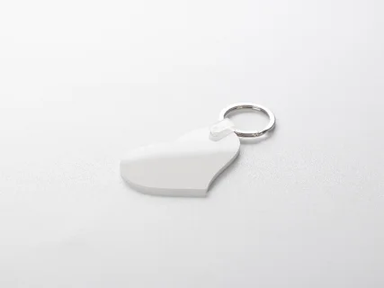 Sublimation Blanks Acrylic Keyring W/ Green Tassel (Round, φ5*0.4