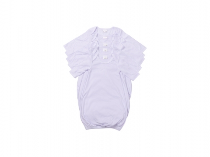 Sublimation Blanks Baby Long Sleeve Nightdress(White)