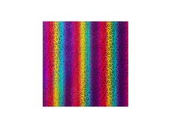 Adhesive Holographic Rainbow Vinyl(Floral Pattern, 12in*12 in)