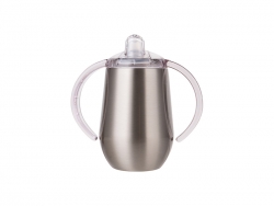 Sublimation 10oz/300ml Insulated Stainless Steel Sippy Cup with Spout (Silver)