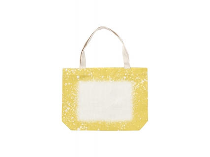 Sublimation Blanks Yellow Bleached Starry Linen Tote Bag