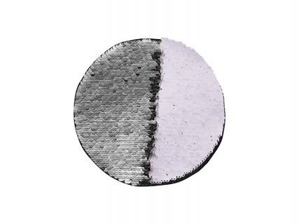 Sublimation Flip Sequins Adhesive (Round, Silver W/ White)