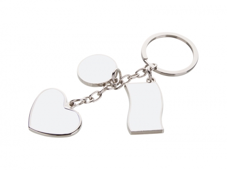 Sublimation Keychain with Pendant (Flag,Round,Heart)